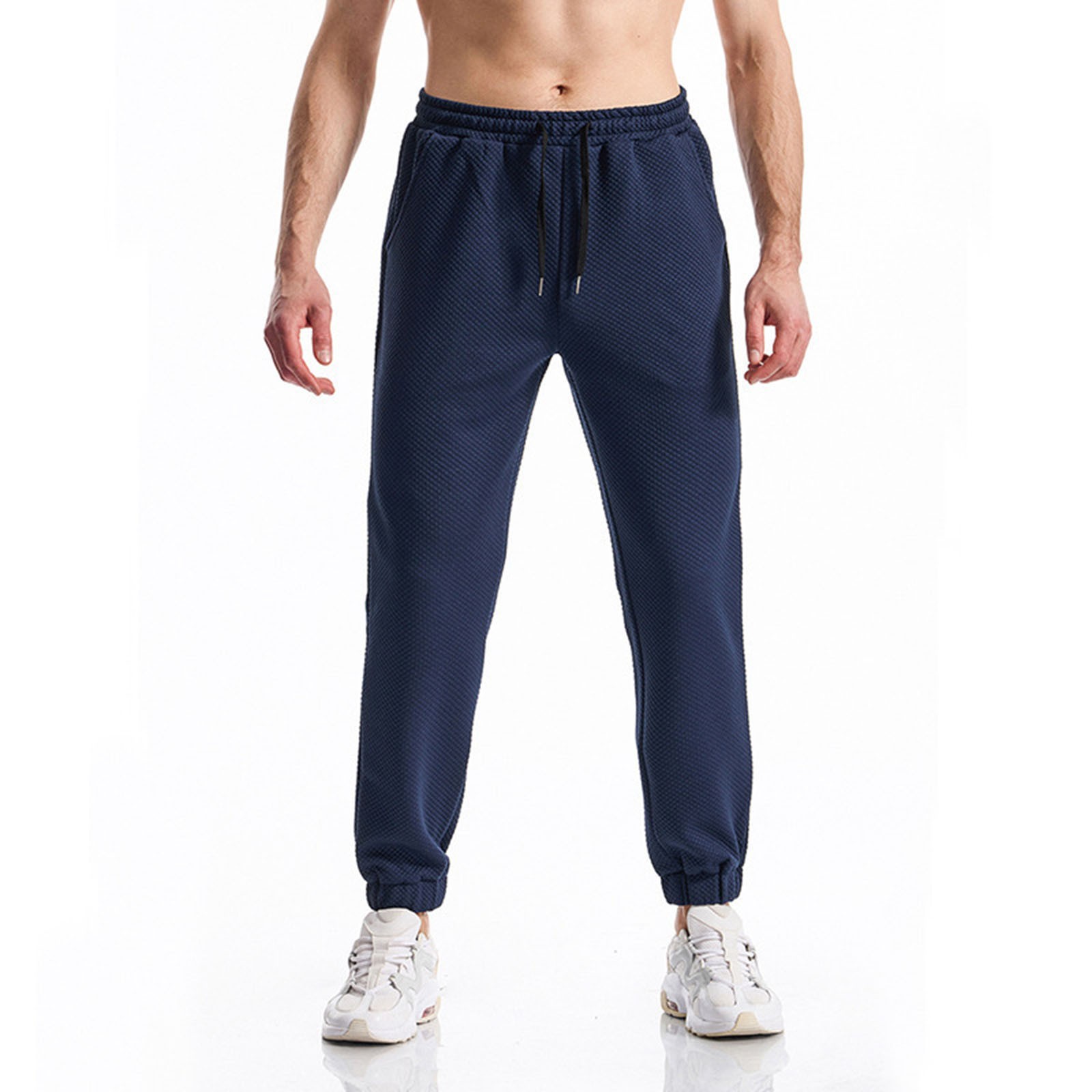 thumbnail image 4 of Pantalones largos ligeros y transpirables de verano para hombre, para el día a día: tejido suave, corte holgado, fáciles de combinar, ideales para climas cálidos., 4 of 4